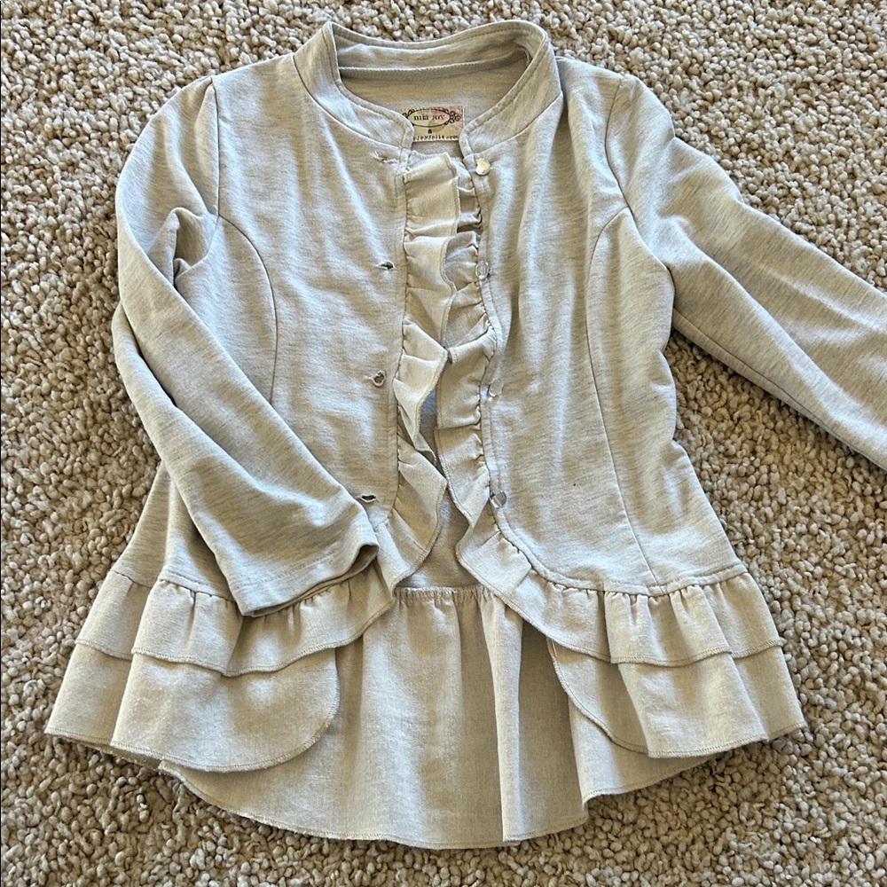 Joyfolie Cream Ruffle jacket